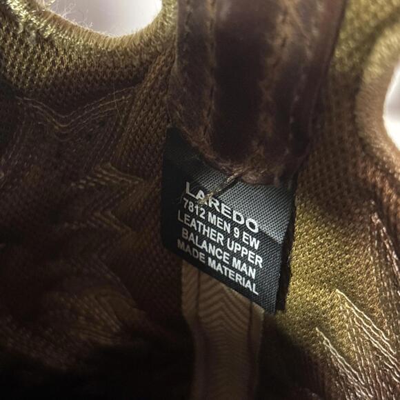 Laredo 7812 Men 9 EW Sport Square Toe Cowboy Western Boots - Picture 5 of 7